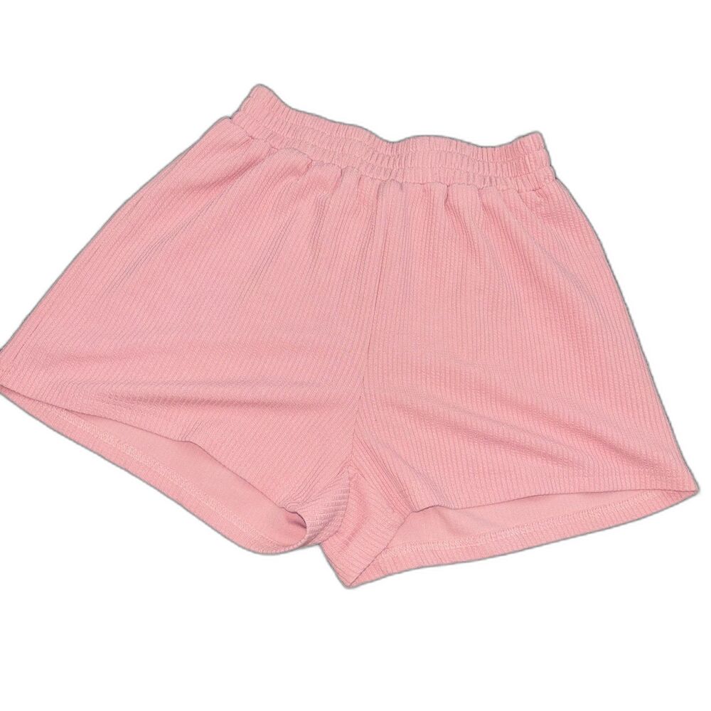 SHEIN Pink Ribbed Knit Lounge Shorts Size Small